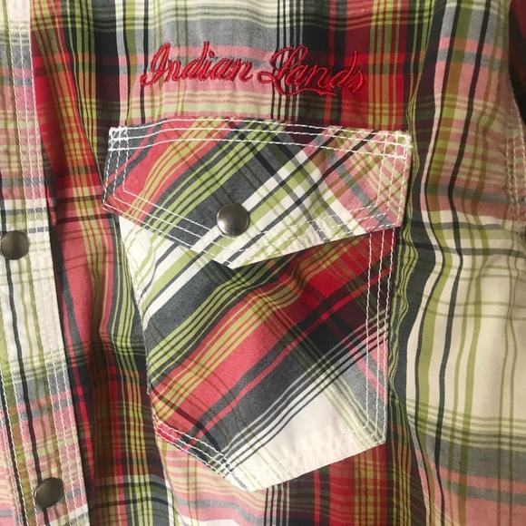 Indian Lands Men's Casual Button-Down Long Sleeves Shirt - Picture 8 of 9